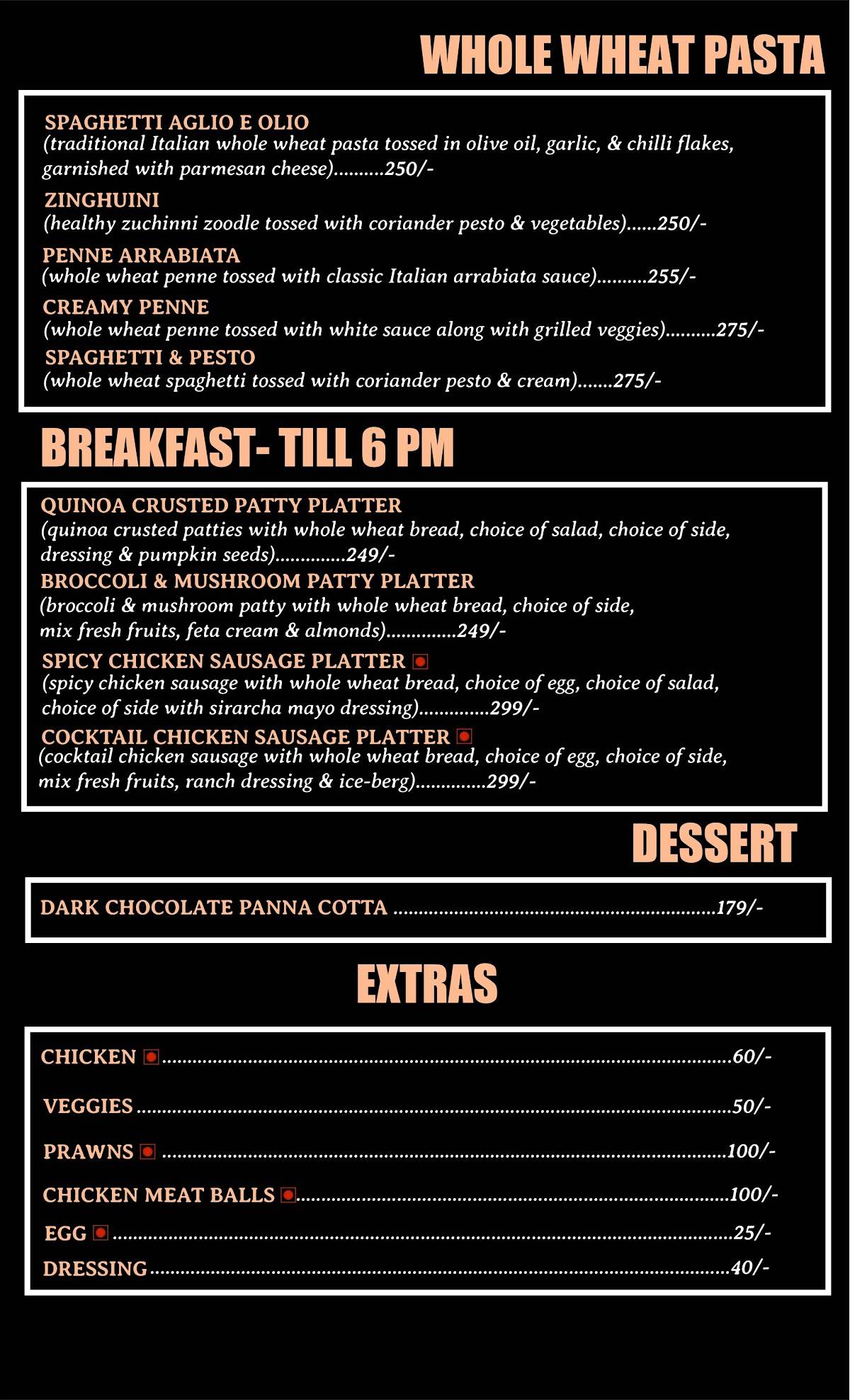 Menu at Vinz Cafe & Bistro, Thane
