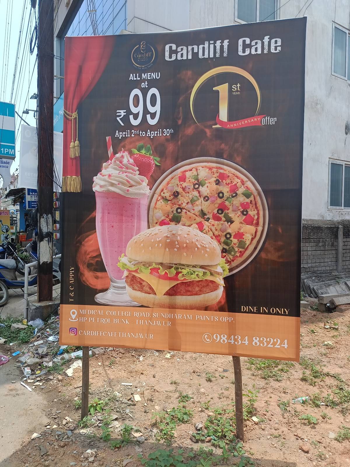 Cardiff Cafe Thanjavur menu