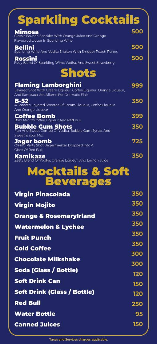 The Bell Tower Hotel & Restaurant menu