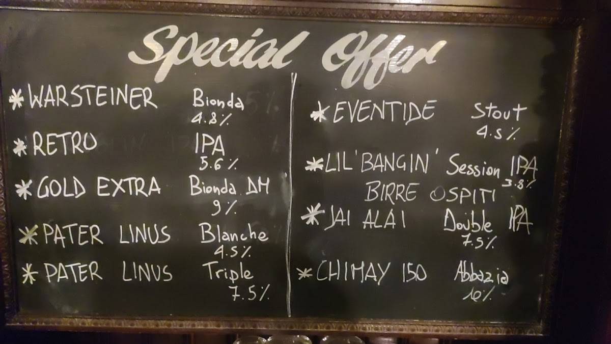 Menu di The Bull & Bear 