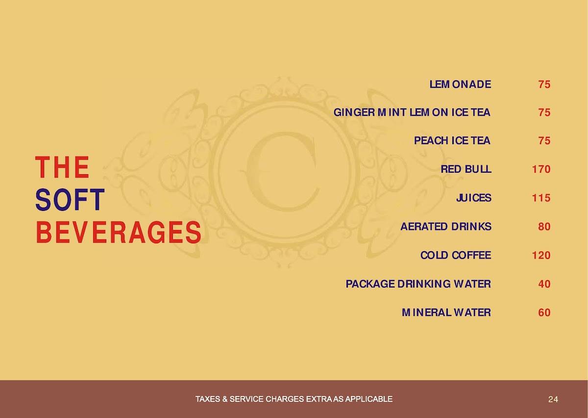 The Chamber - A Family Restaurant menu