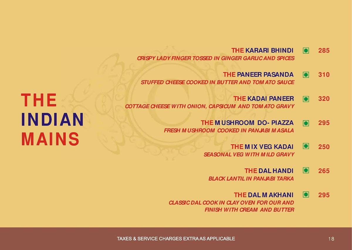 The Chamber - A Family Restaurant menu