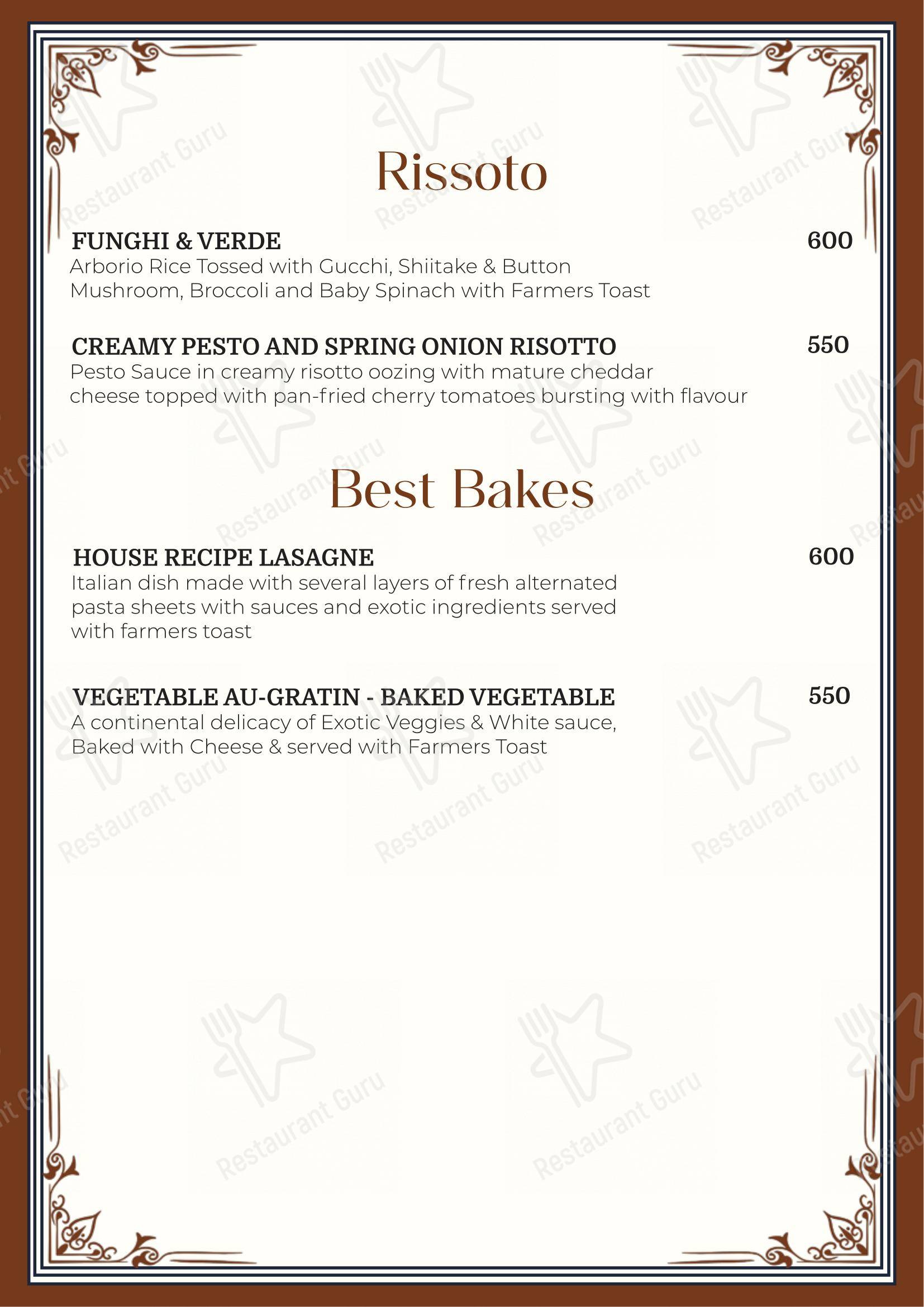Menu for The Dome in Jaipur