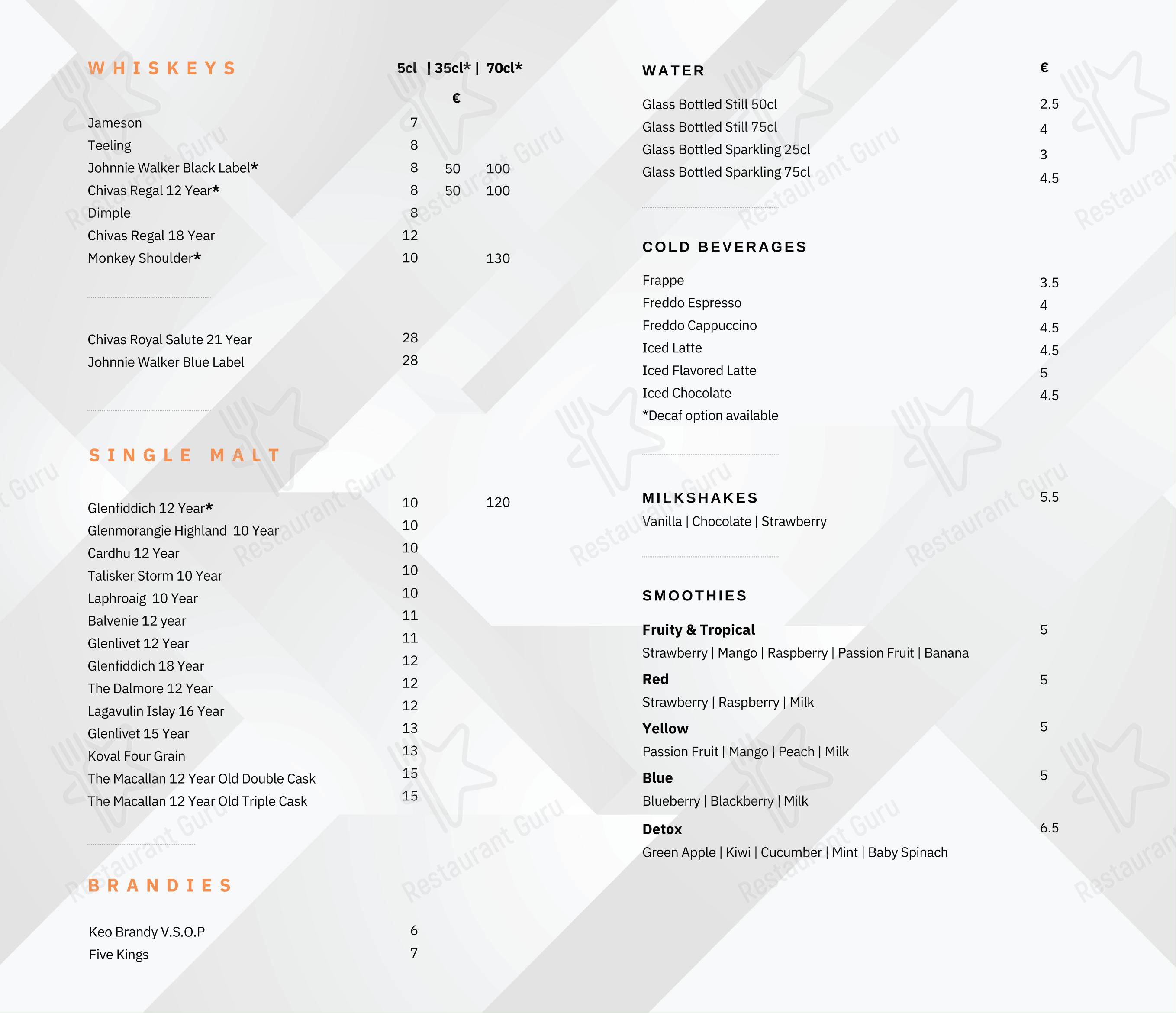 Menu pour The Enigma Restobar - Menu