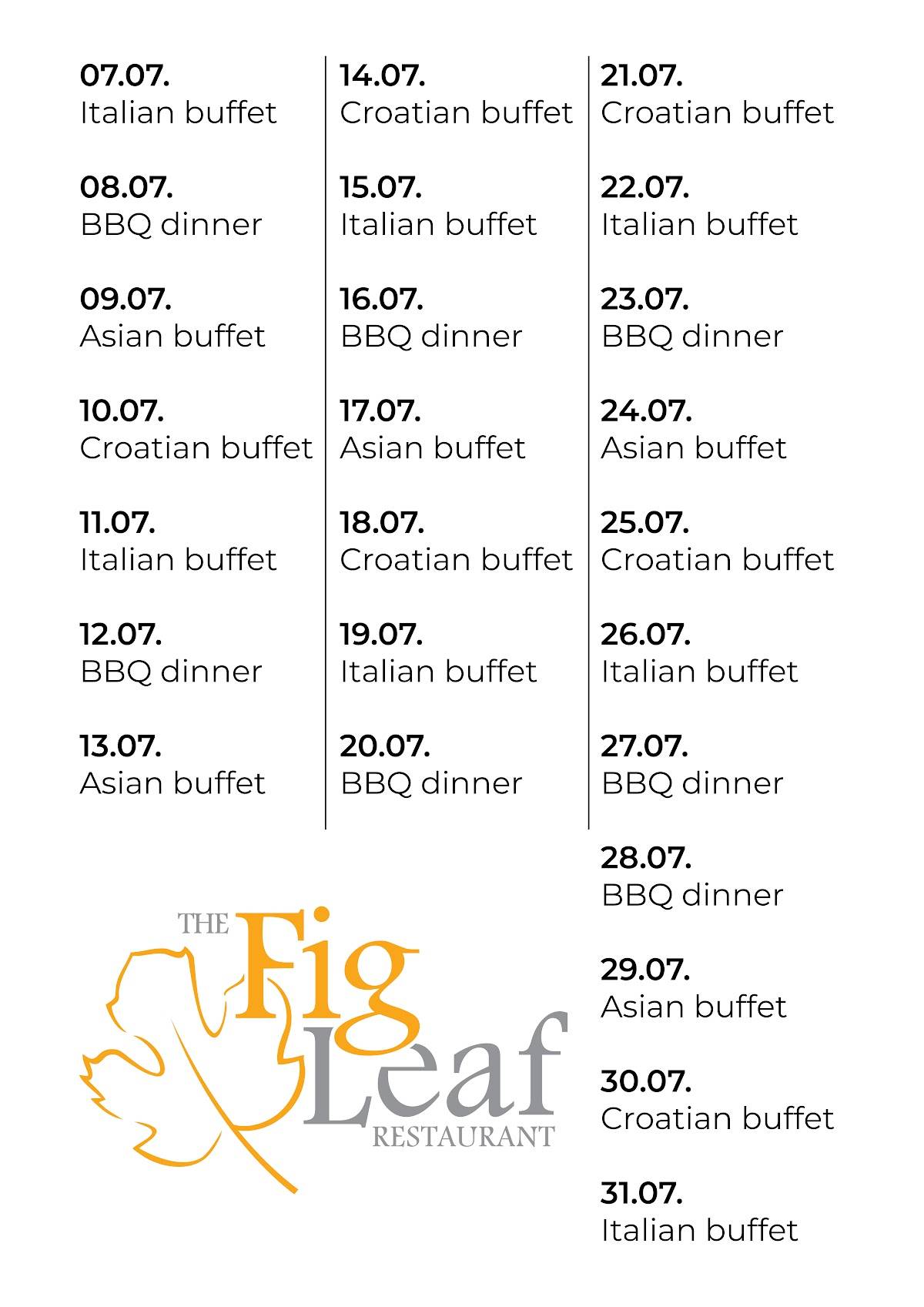 Menu di The Fig Leaf 