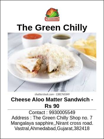 The Green Chilly menu