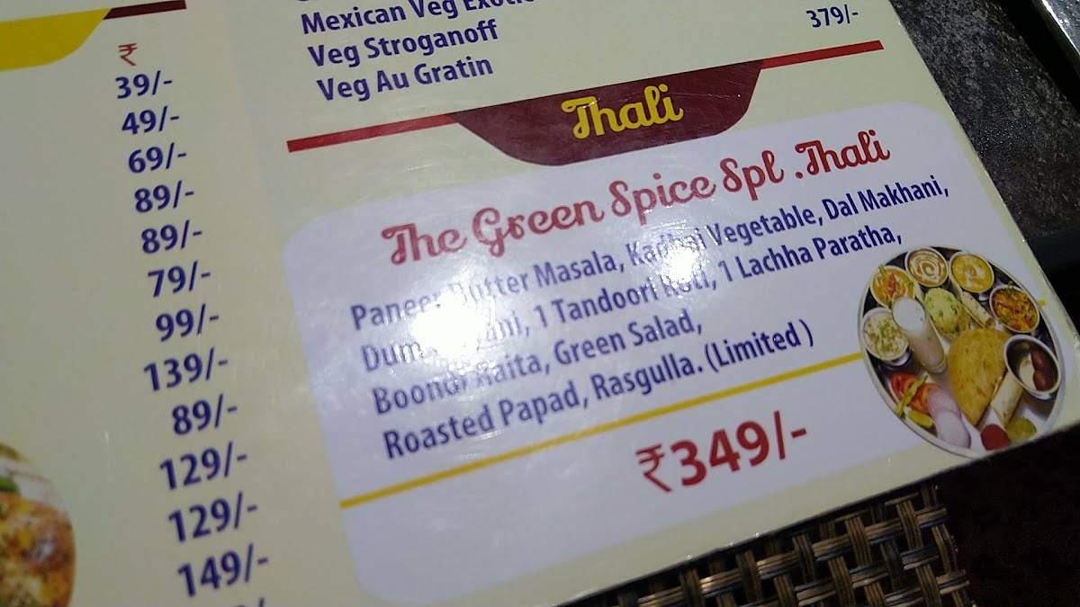 Menu at The Green Spice Multicuisine Restaurant & Cafe, Surat