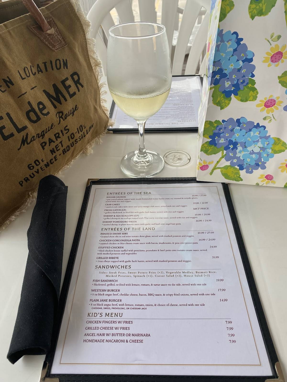 Menu at Karen Tried to Steal the Island Grille pub & bar, Flagler Beach