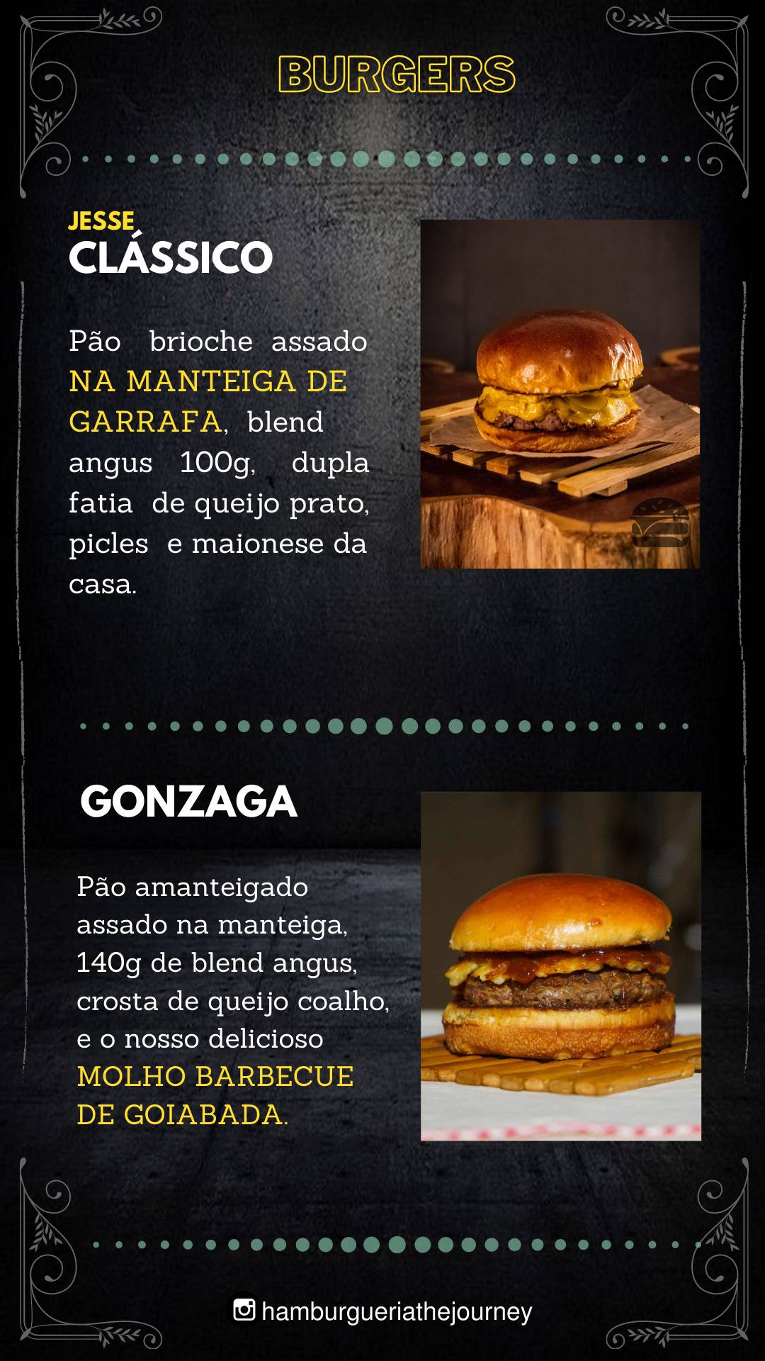 The Journey Burger Beer cardápio
