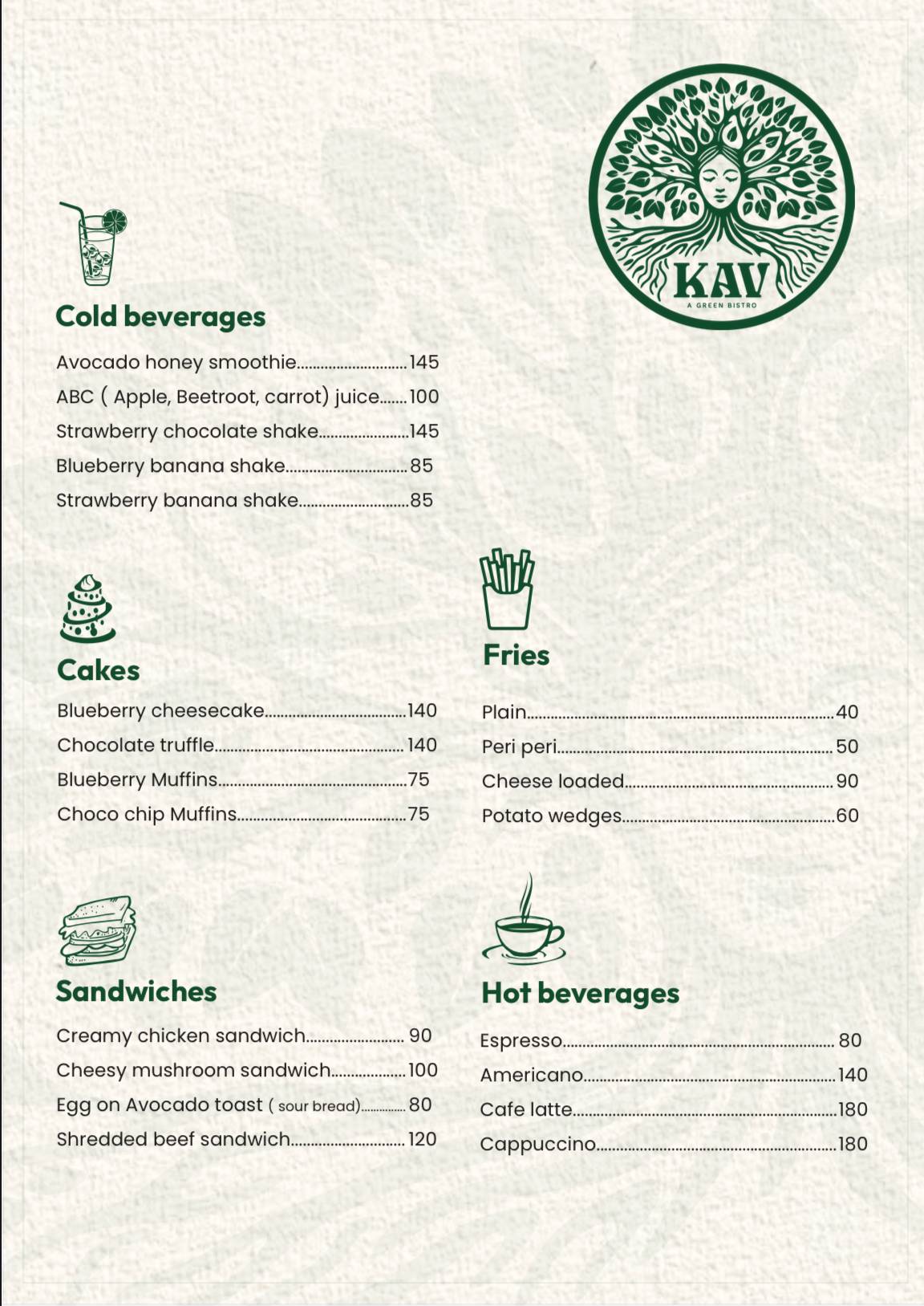 The Kav menu