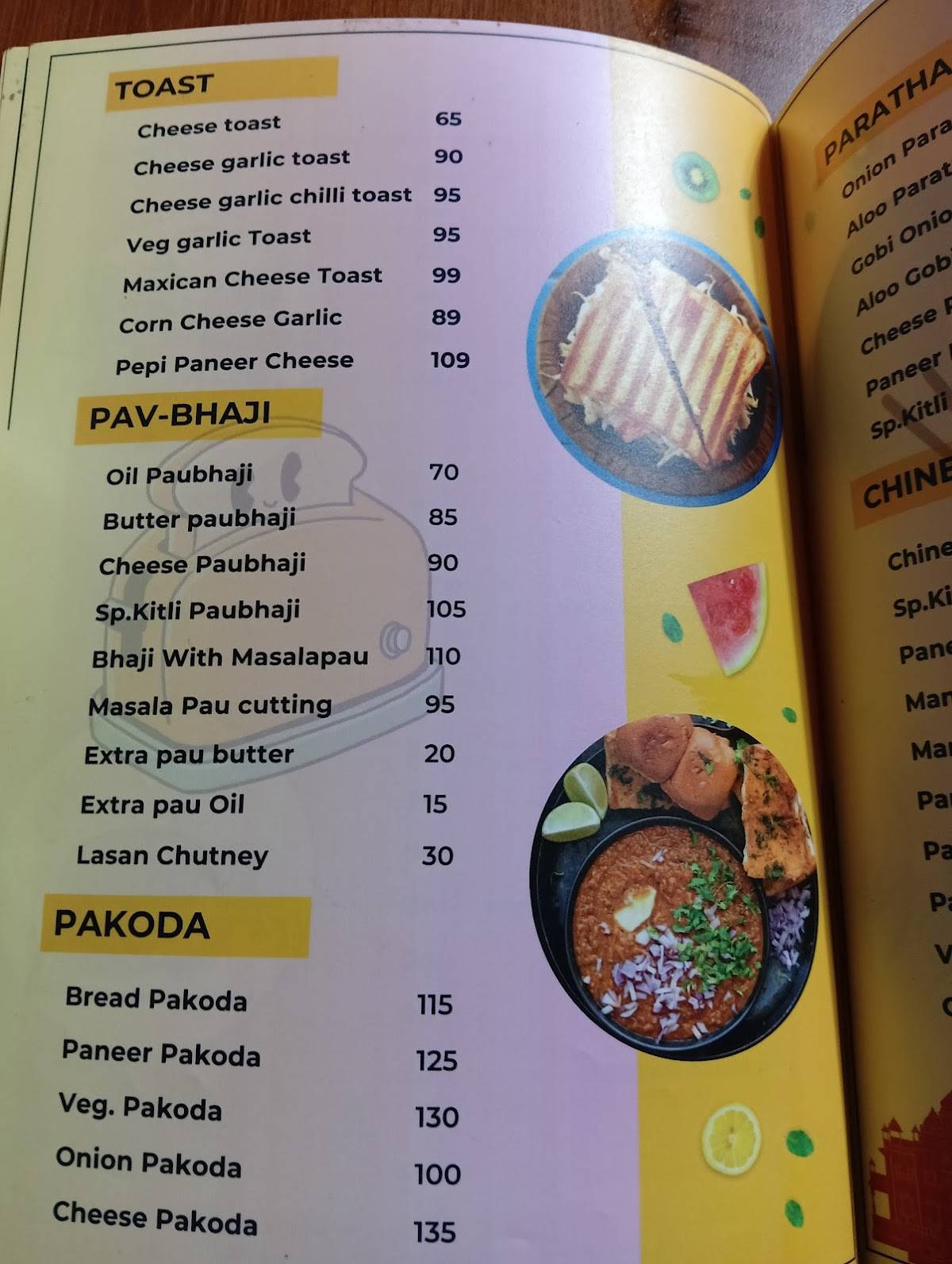 The Kitli Cafe & Restaurant menu