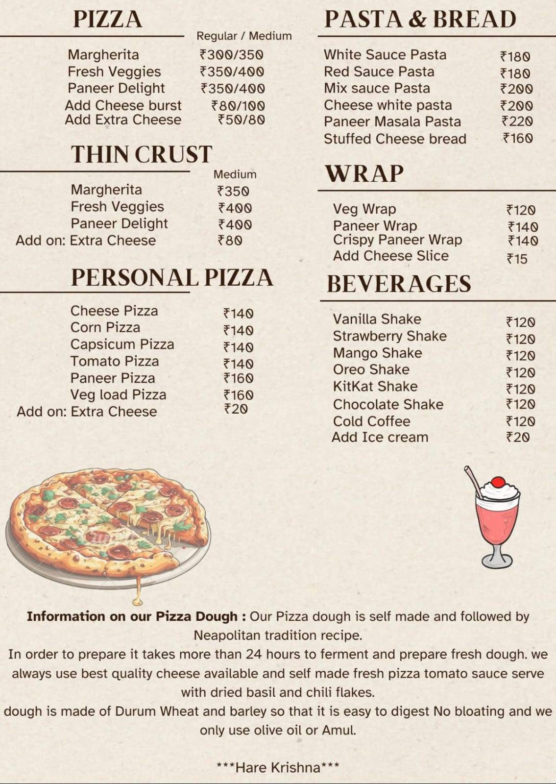 The Momo's Café menu