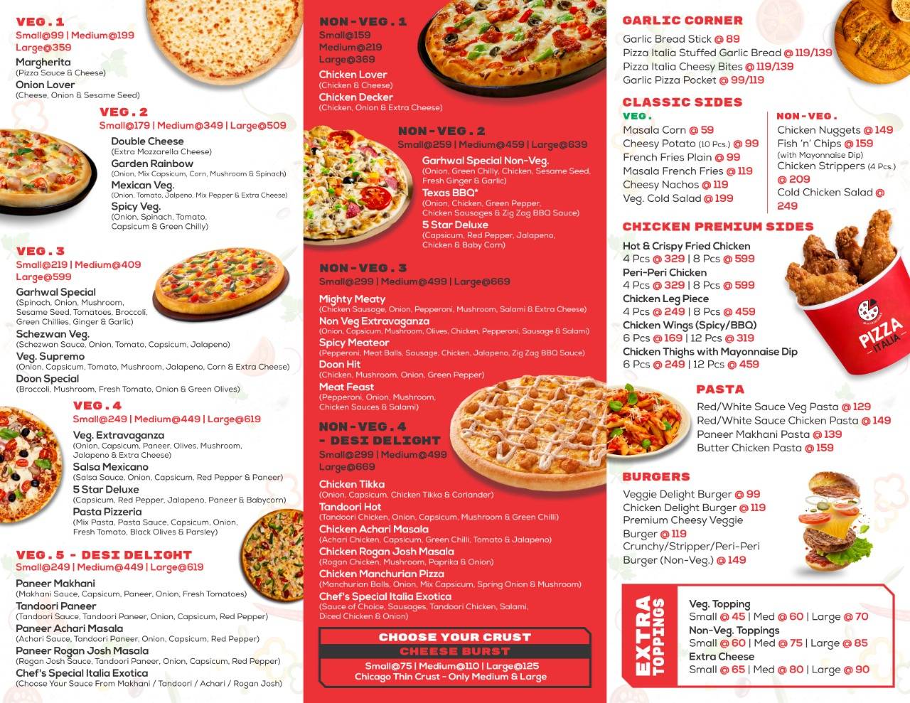 The Pizza Bite ( Pizza Italia ) menu
