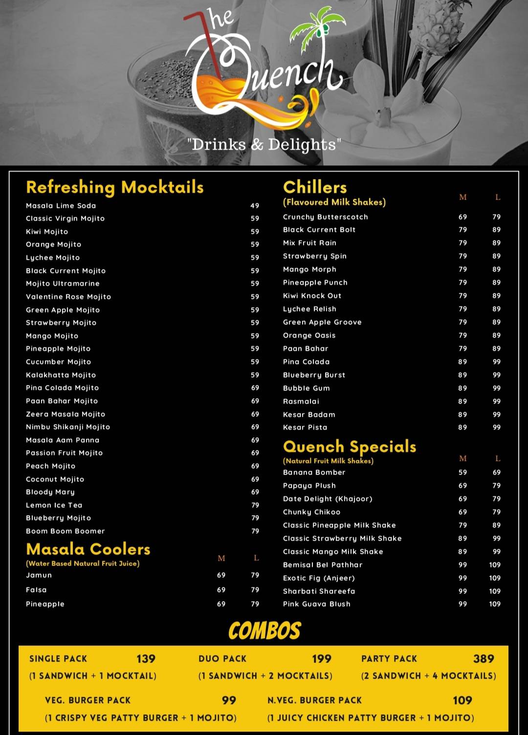 The Quench menu