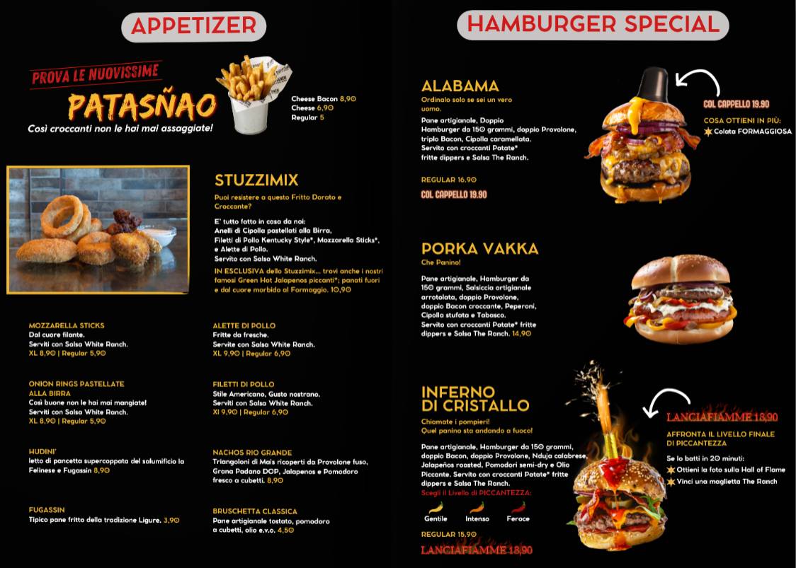 Menu di The Ranch Cuneo 
