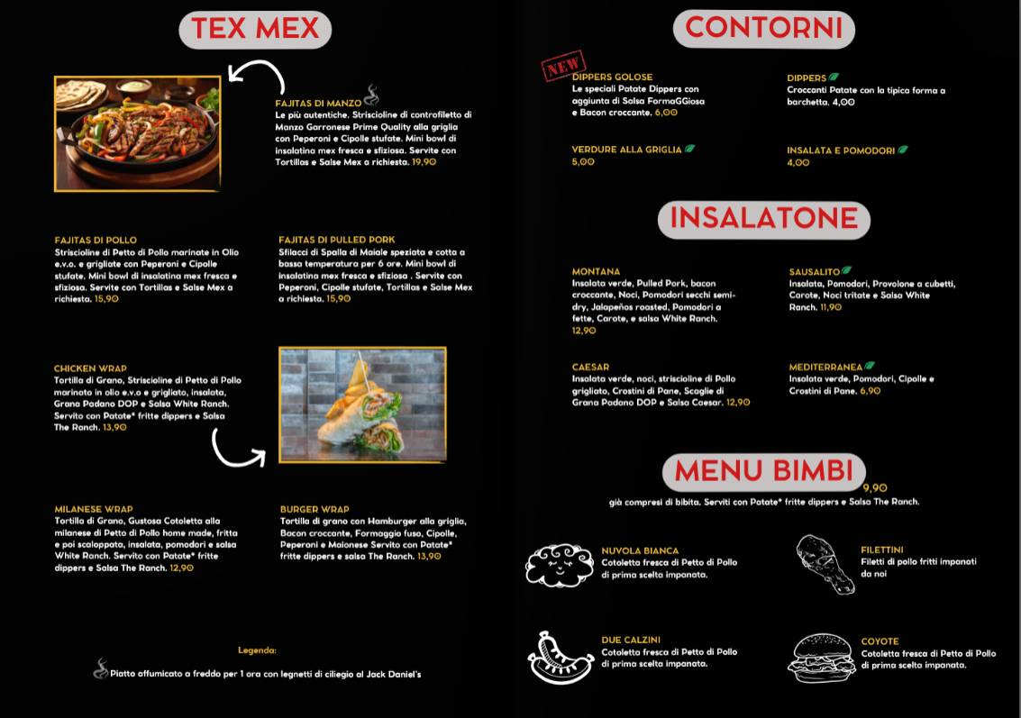Menu di The Ranch Cuneo 