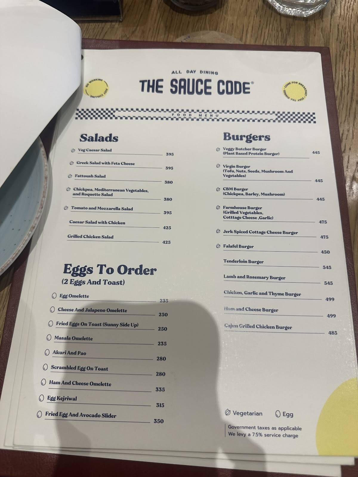 The Sauce Code menu