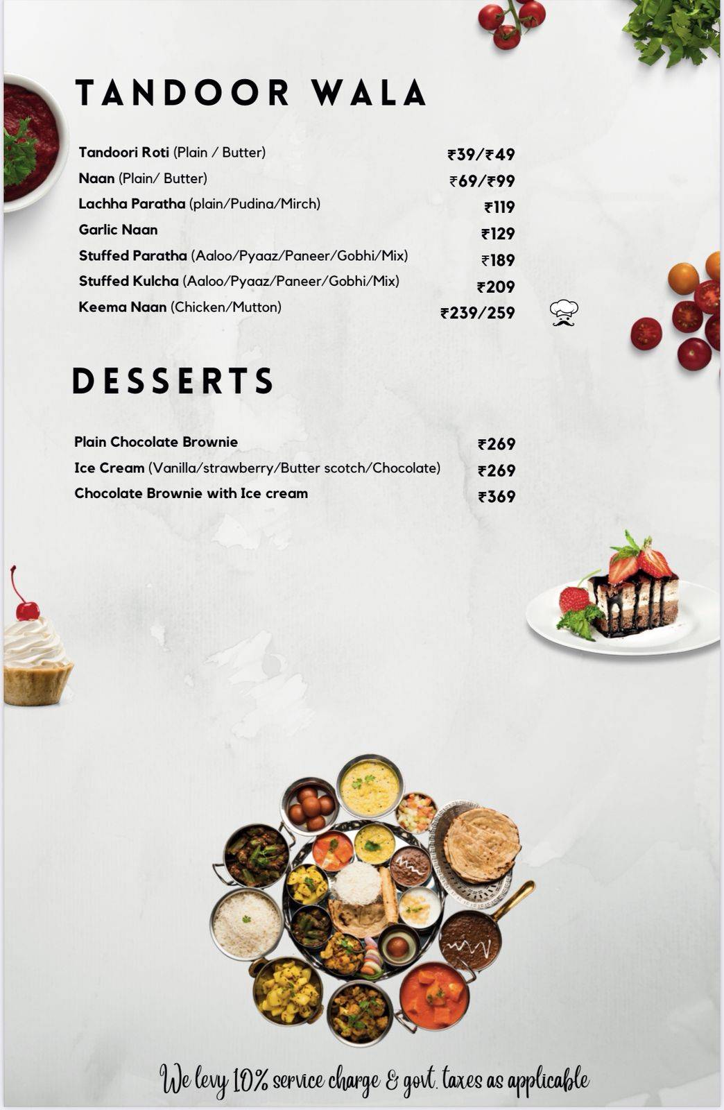 The Urban Kasba- BYOB& Café menu