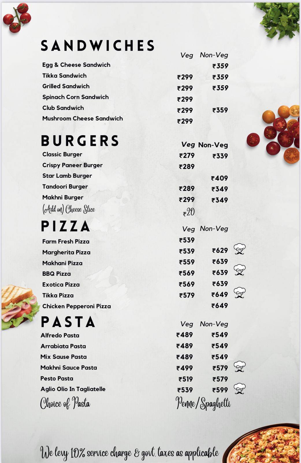 The Urban Kasba- BYOB& Café menu