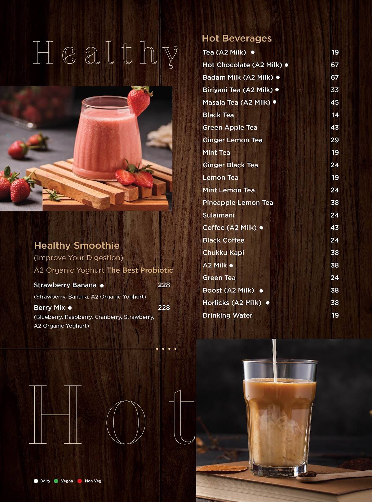 Kanary Restaurant menu