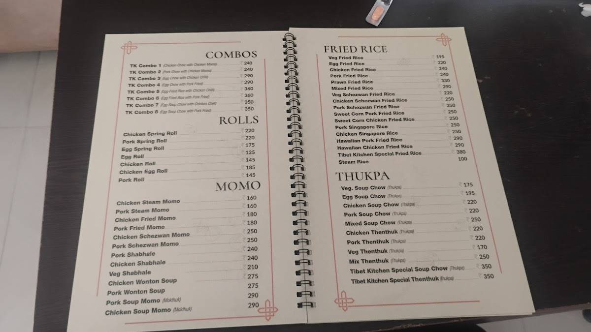 Tibet Kitchen menu