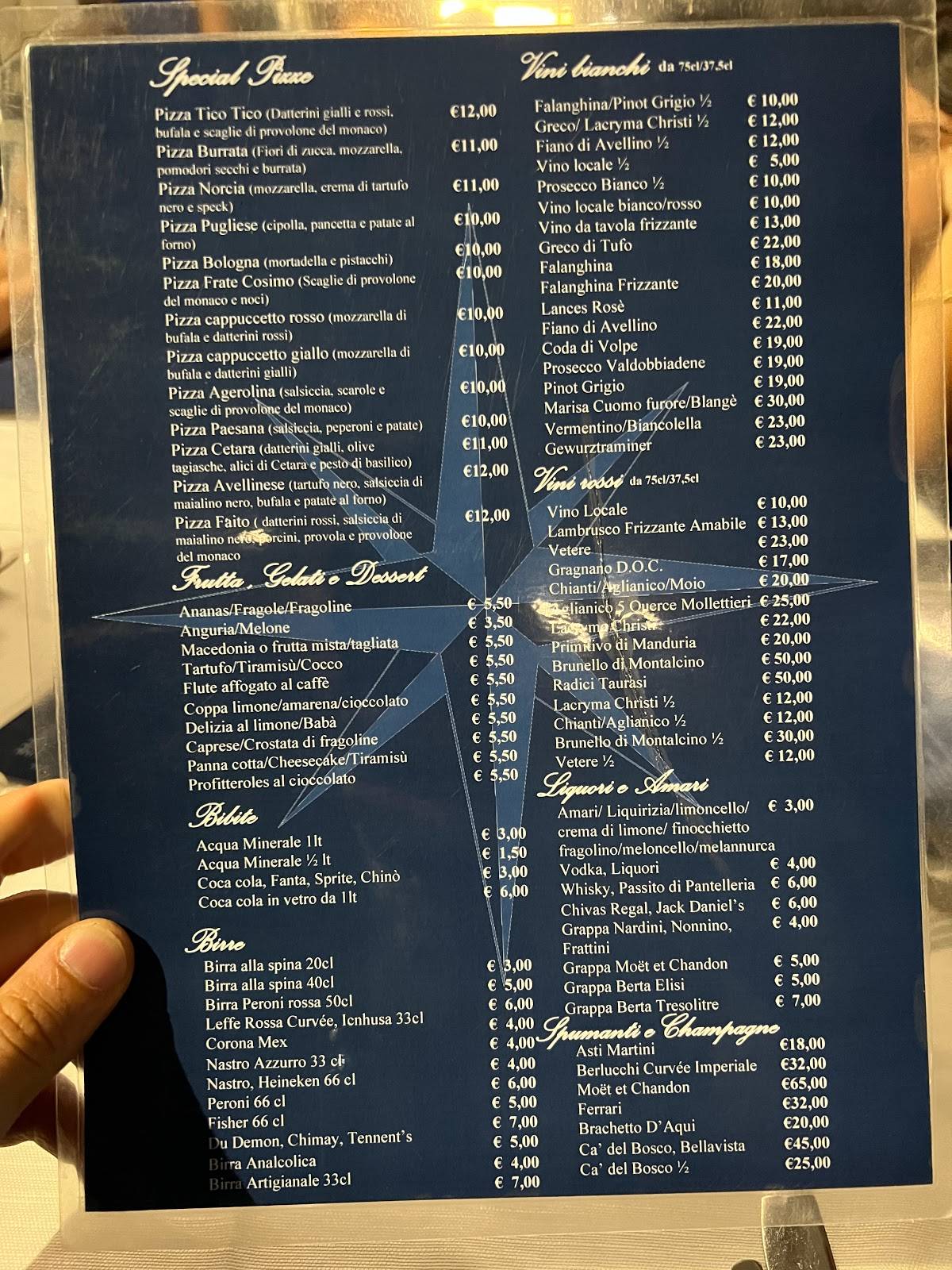 Menu di Tico Tico Ristorante Pizzeria 