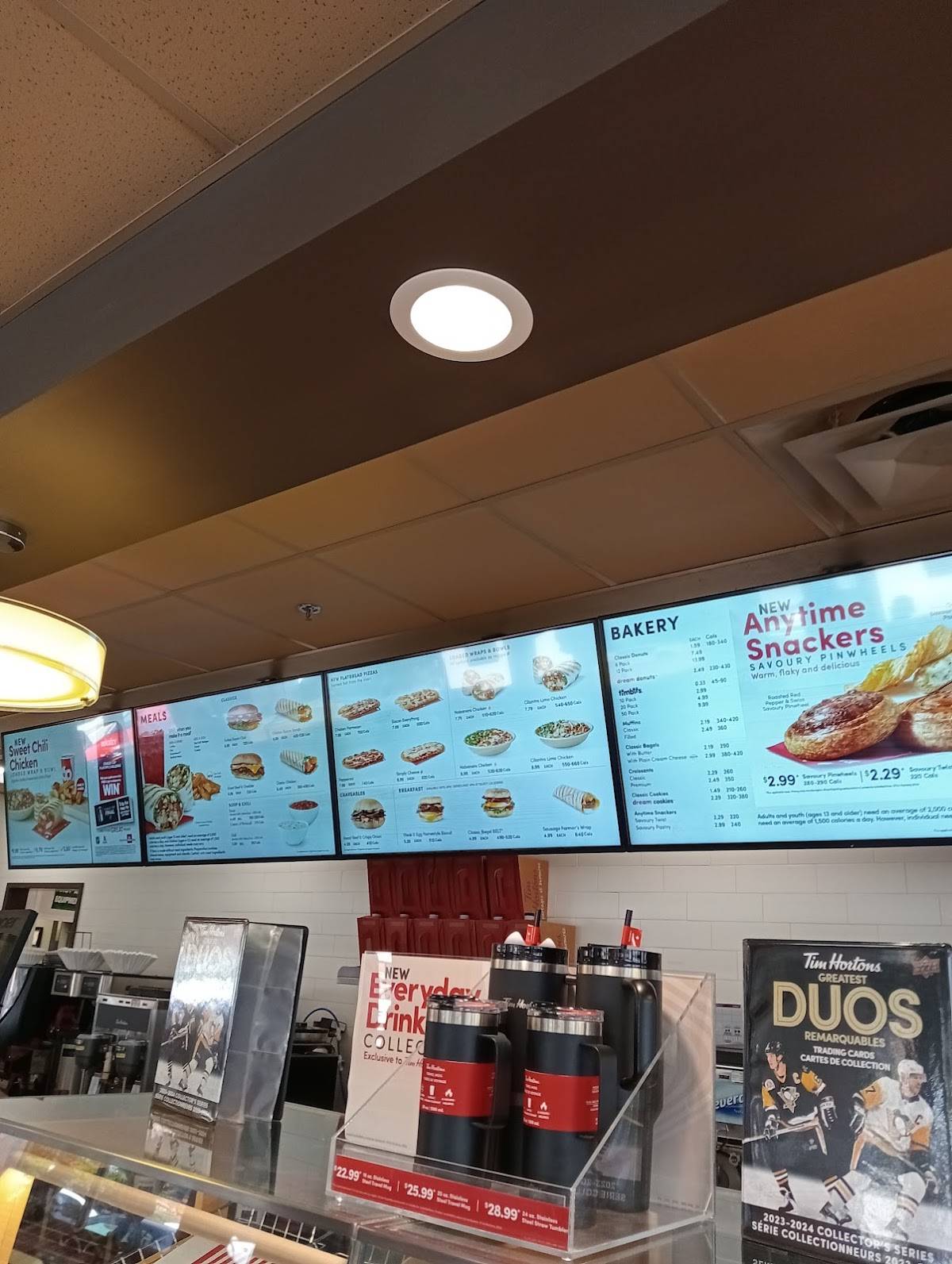 Menu de Tim Hortons