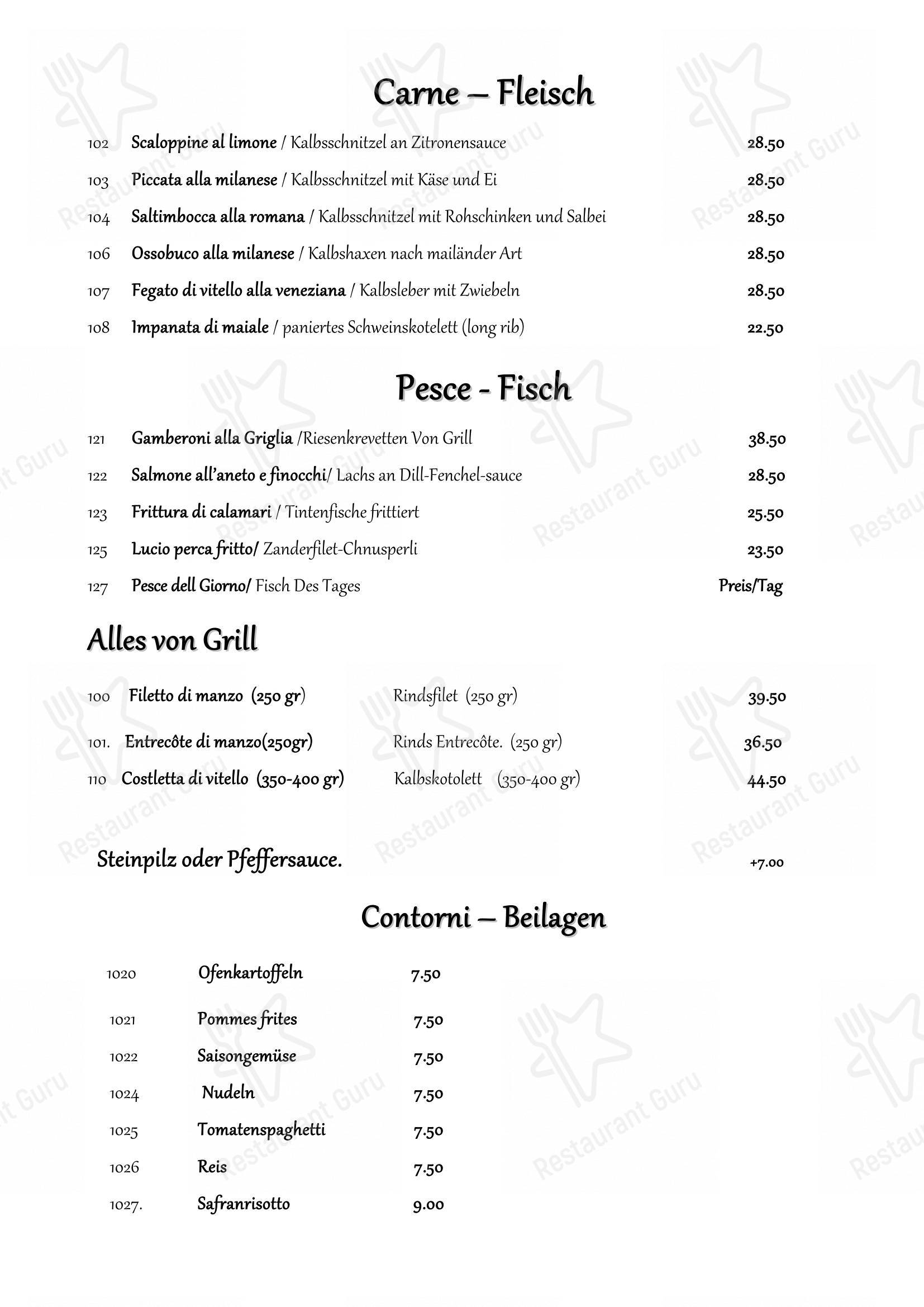 Menu di Time Out - Menu