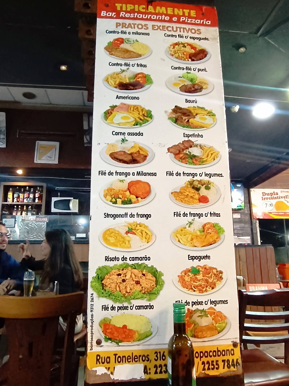 Tipicamente cardápio