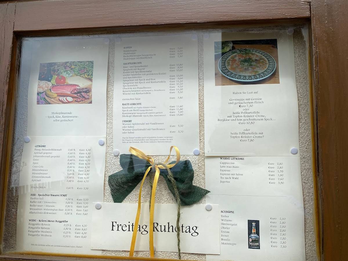 Menu di Ristorante Mutkopf 