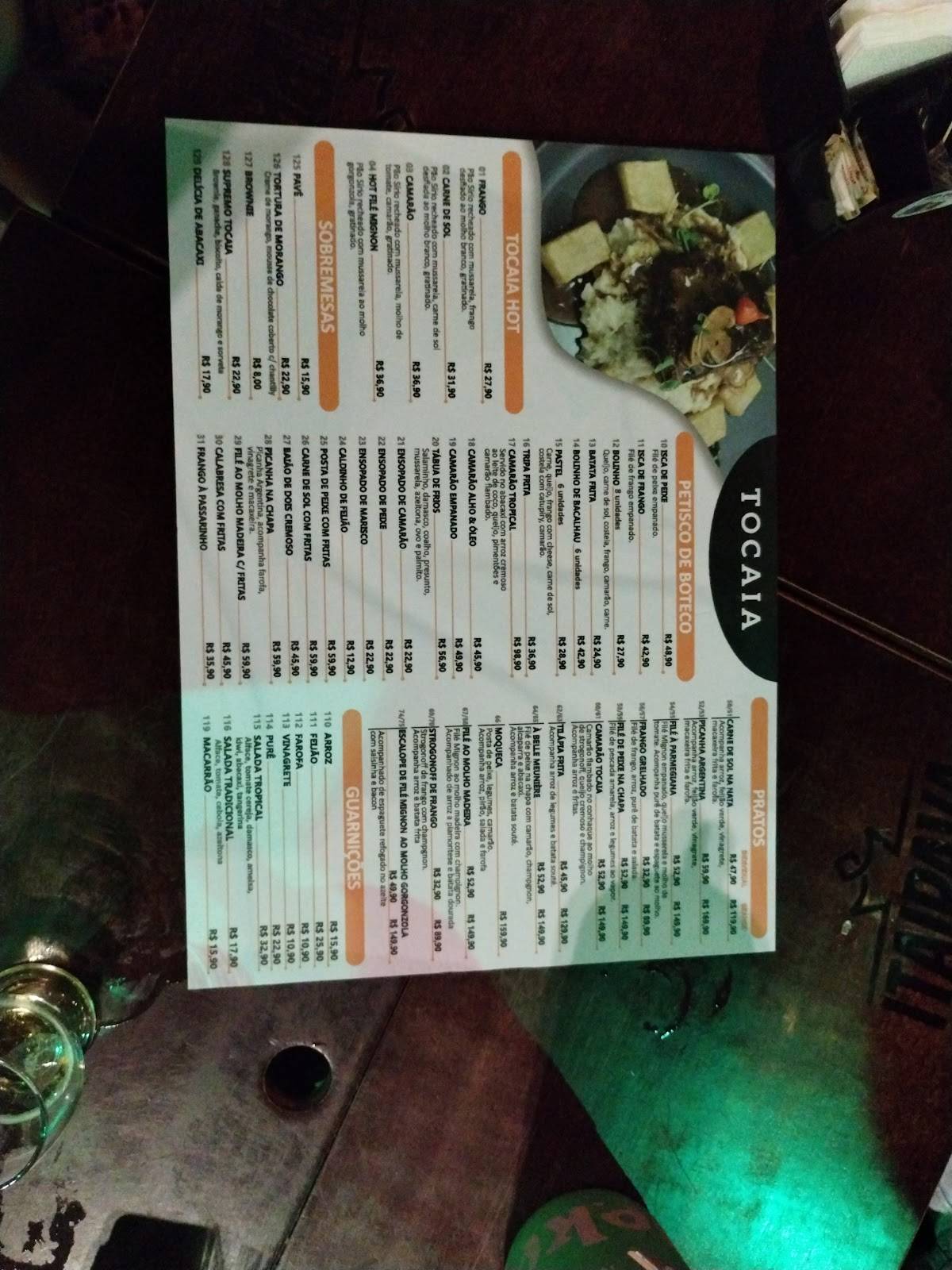 Tocaia Gastrobar cardápio