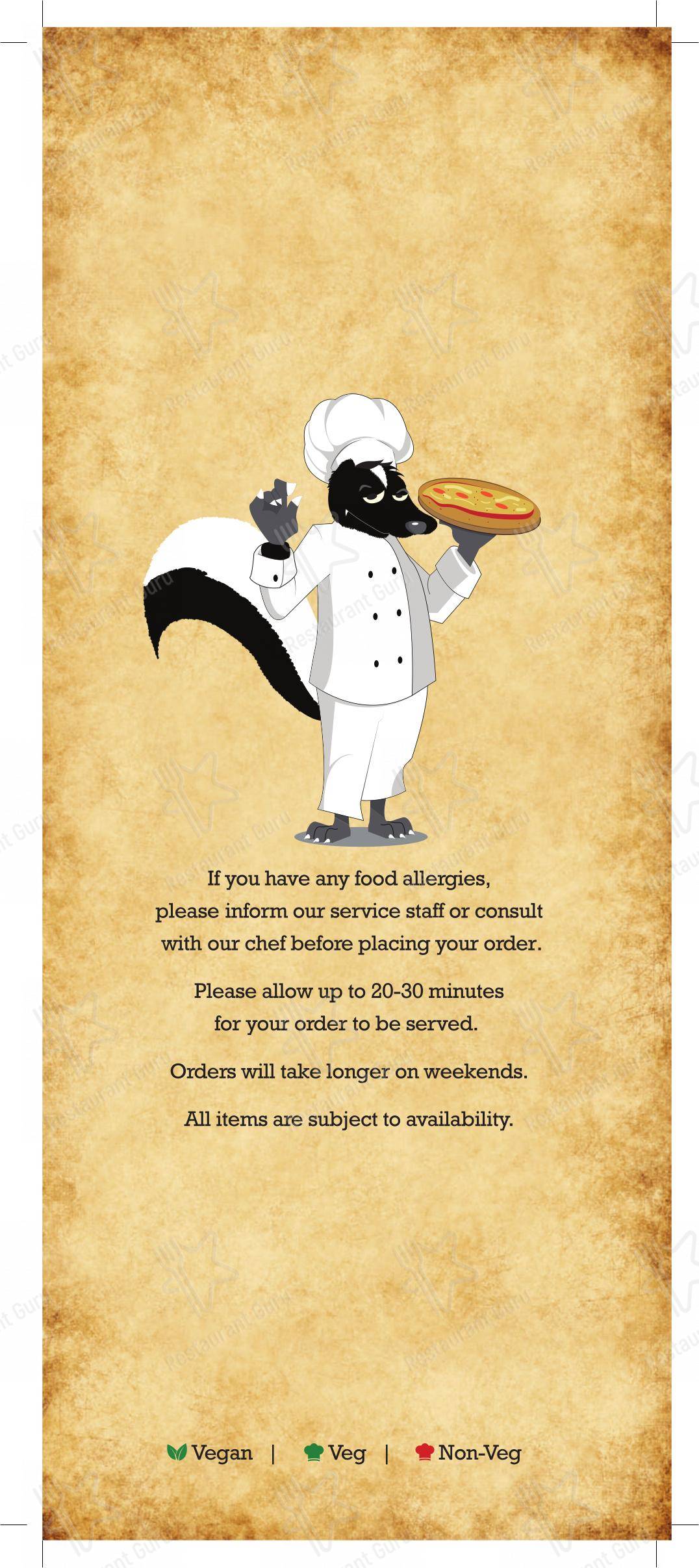 Toit in Bengaluru - Menu bar