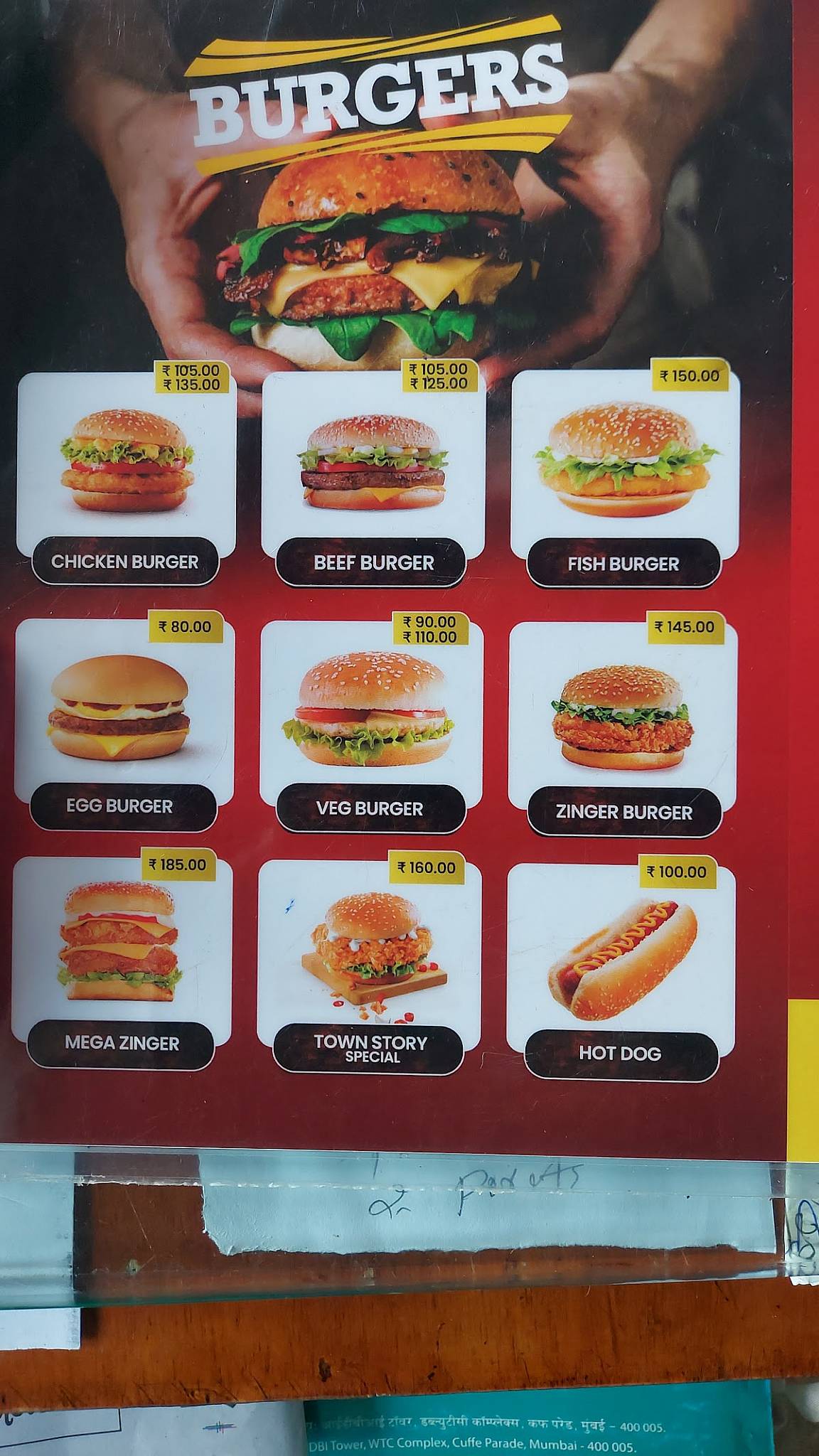 Top N Town menu