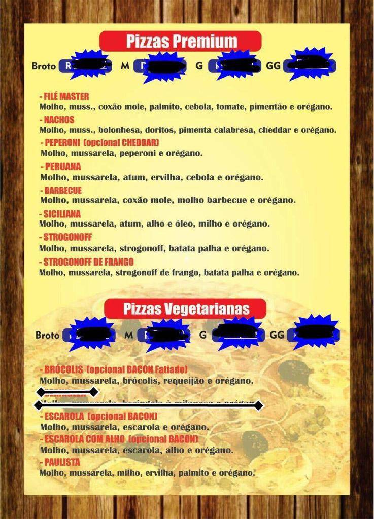 Top Pizza bairro alto cardápio