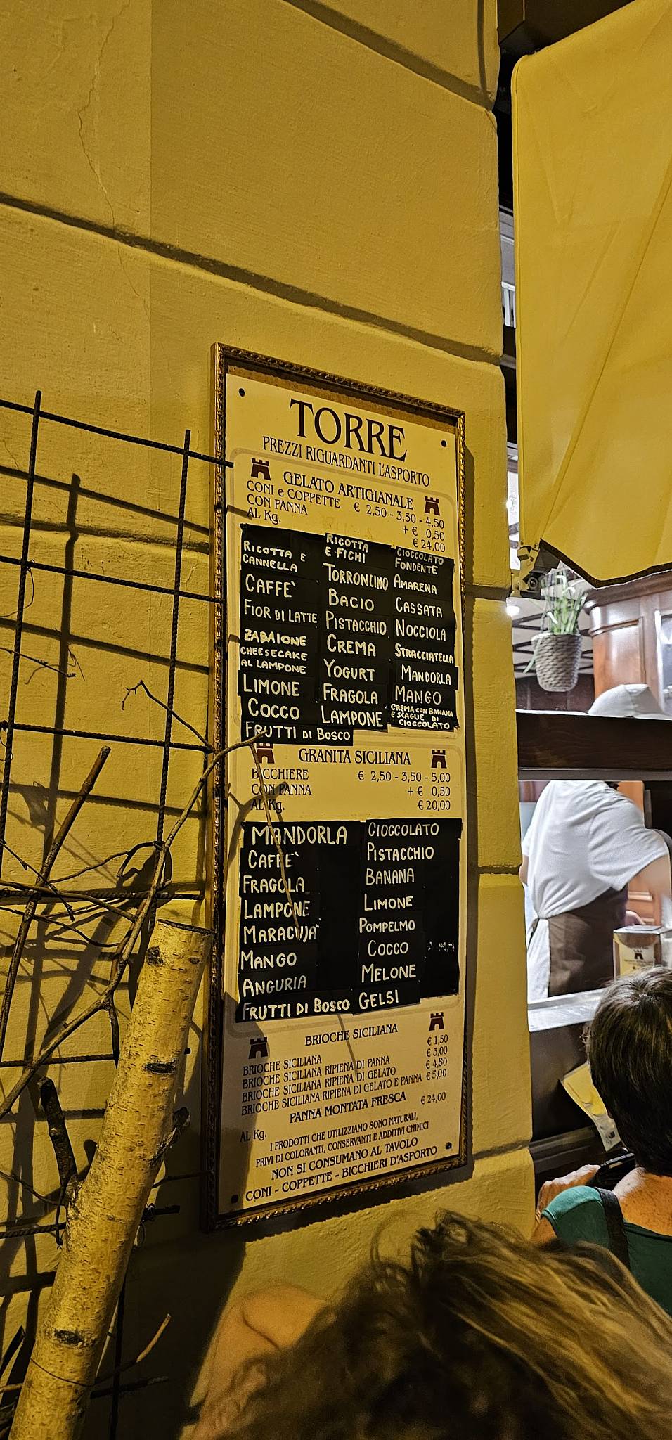 Menu di Torre Cremeria Bar 