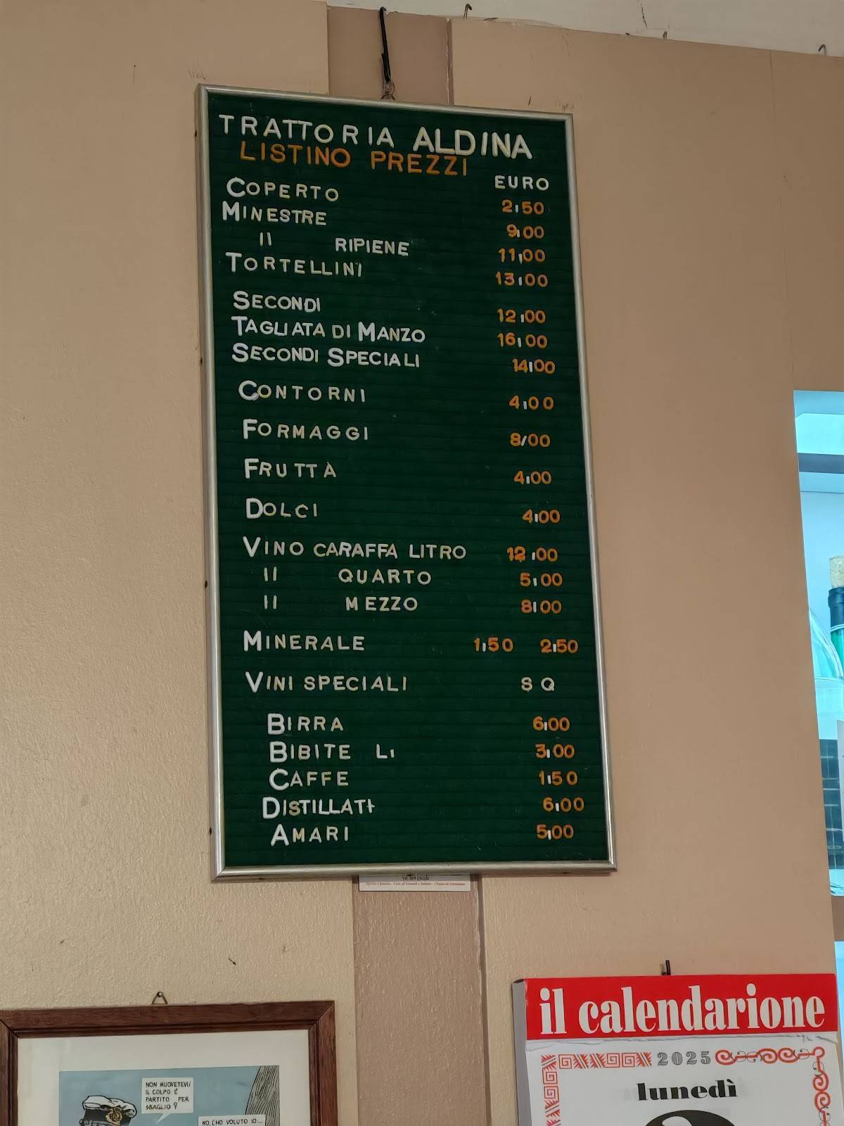 Menu di Trattoria Aldina 