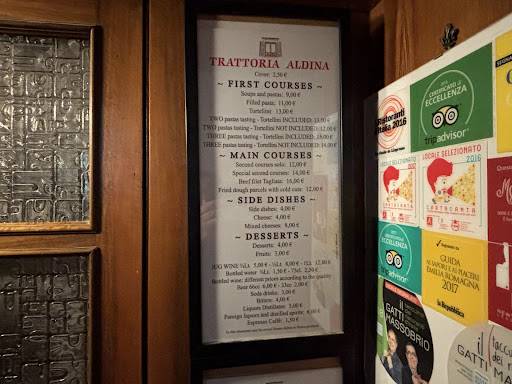 Menu di Trattoria Aldina 