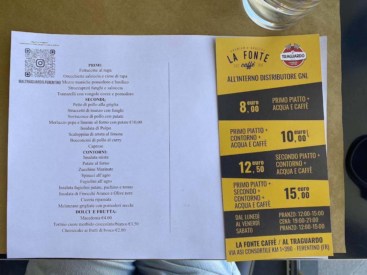 Menu di Trattoria Bar Al Traguardo 