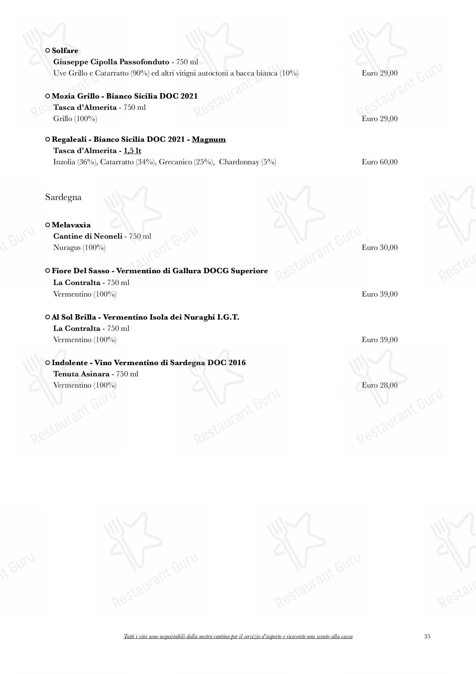 Trattoria Da Gina in Rovato - Menu bar