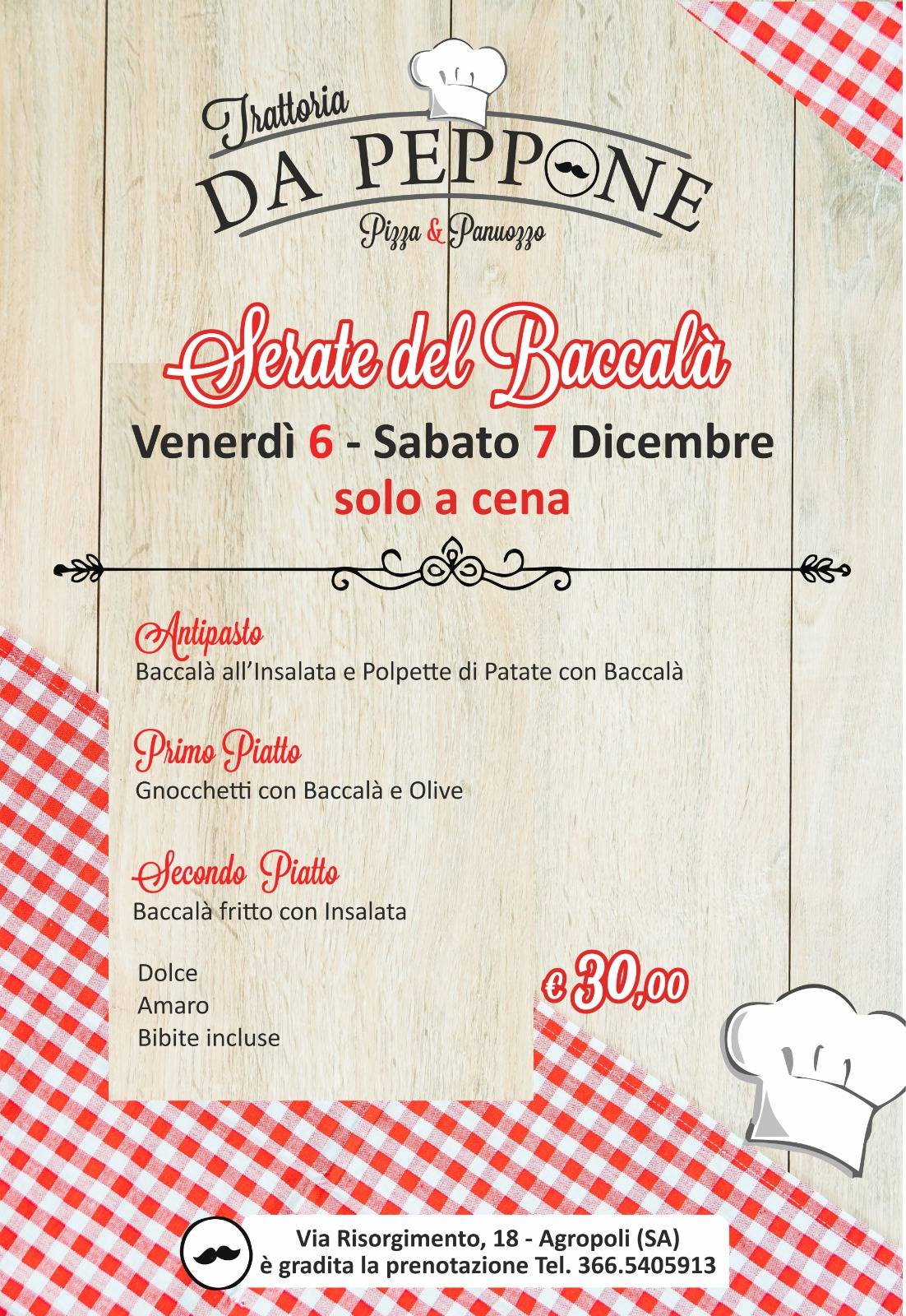 Menu di Trattoria pizza & panuozzo da peppone 