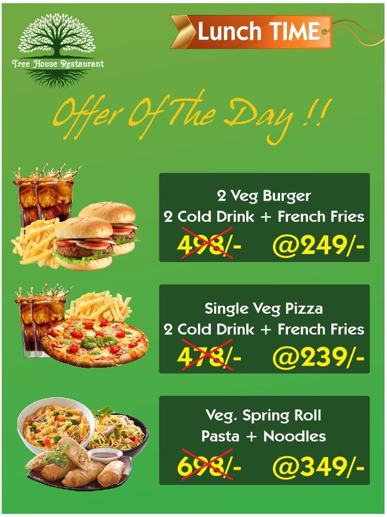 Tree House Restaurant And Cafe menu