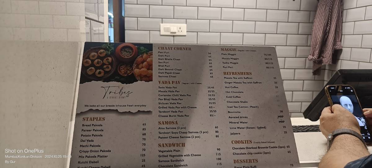 Tribes- A Street Story menu