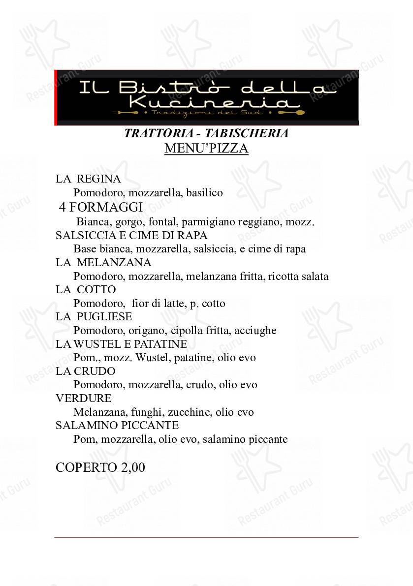 Menu di Il BISTRO’ DELLA KUCINERIA