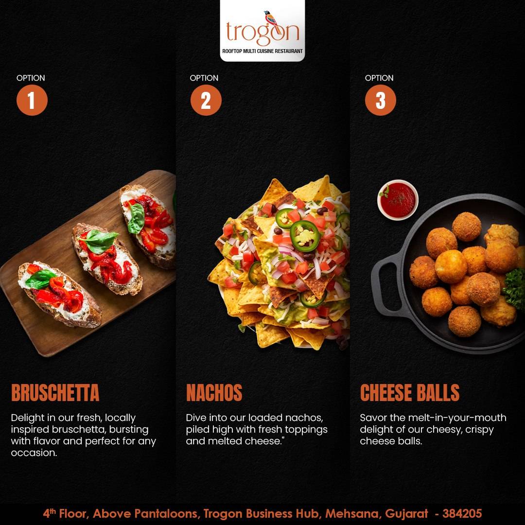 Trogon Restaurant menu