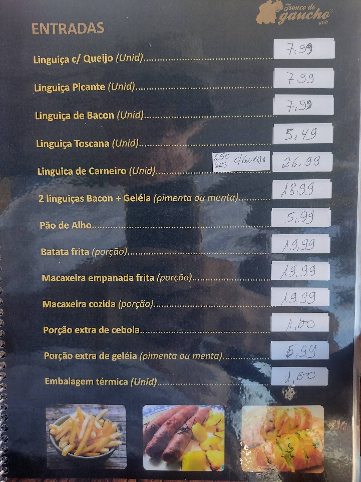 Tronco Do Gaúcho cardápio