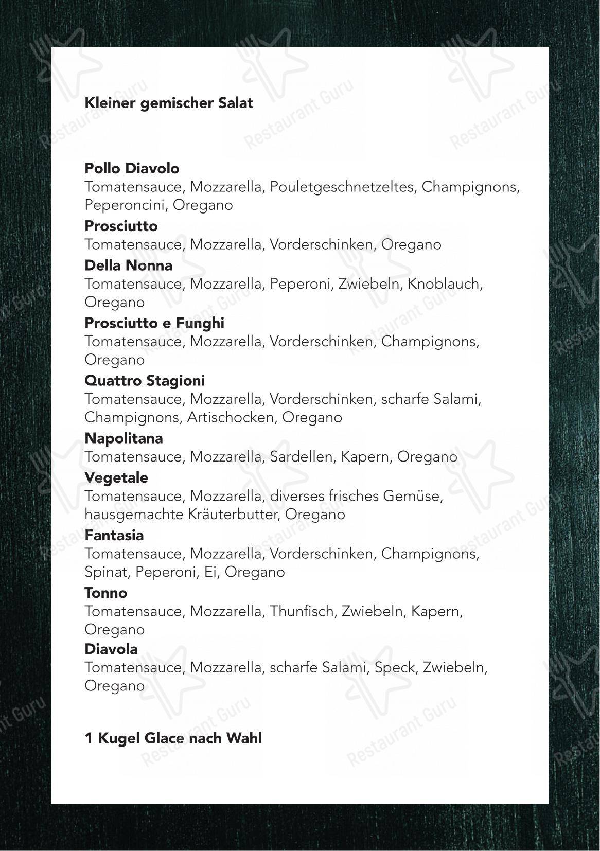 菜单 per Türmli Restaurant & Pizzeria pizzeria
