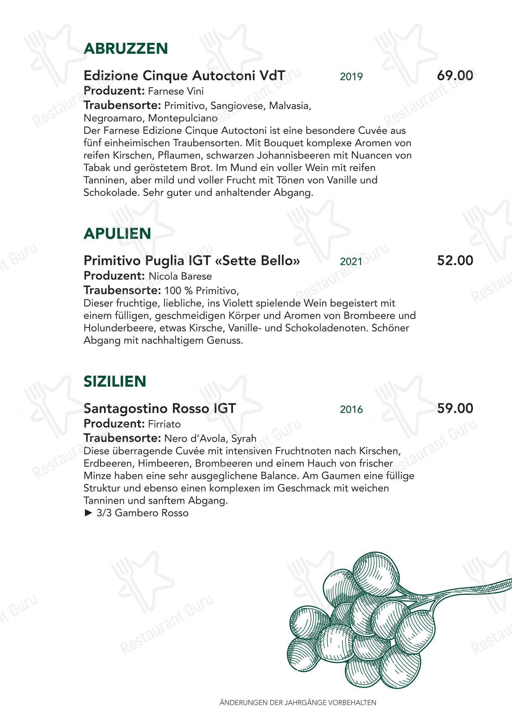 Крафт меню per Türmli Restaurant & Pizzeria pizzeria