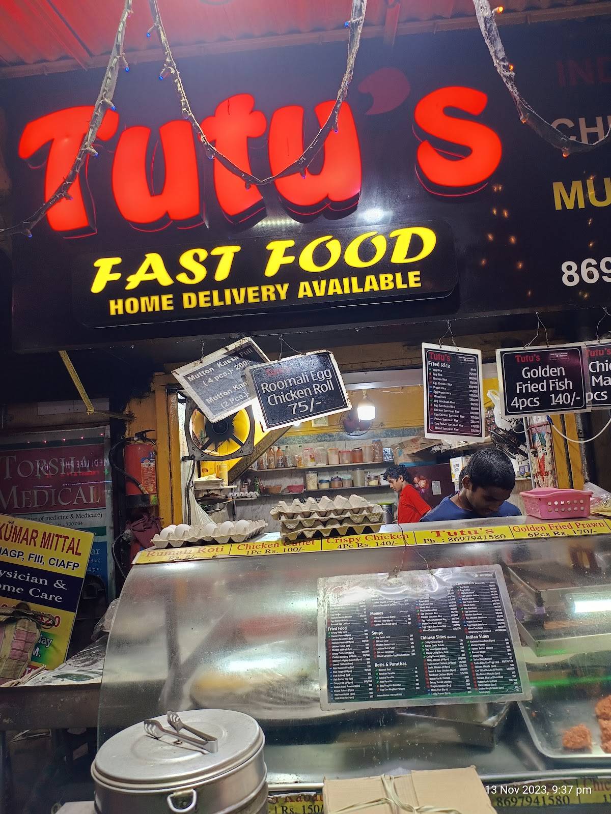 Tutu's Fast Food menu