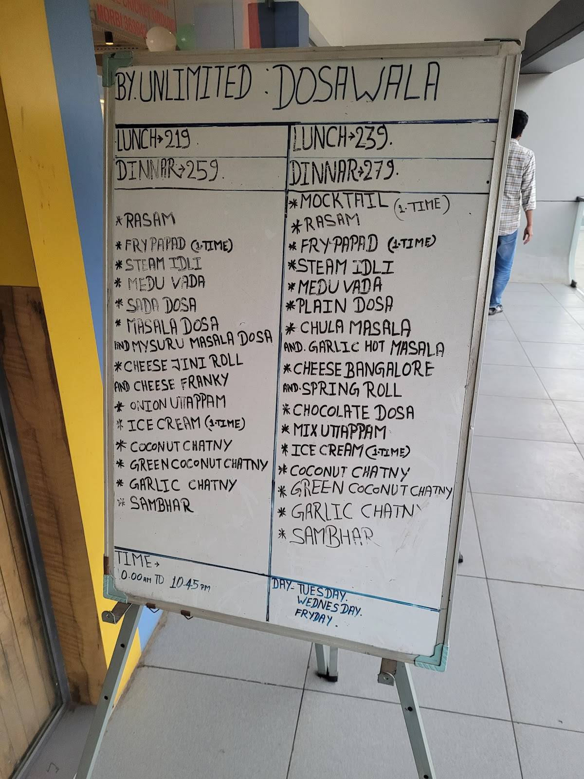 Uncle Donalds Pizza menu