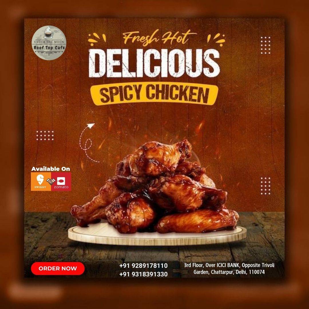 Under The Moon Roof Top Cafe menu